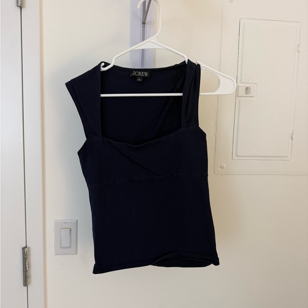 J. Crew Navy Square Neck Camisole with Wide Straps